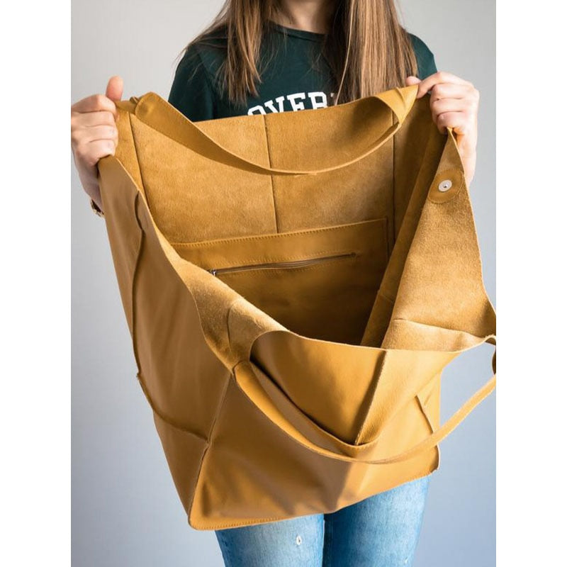 Oversized PU Leather Tote