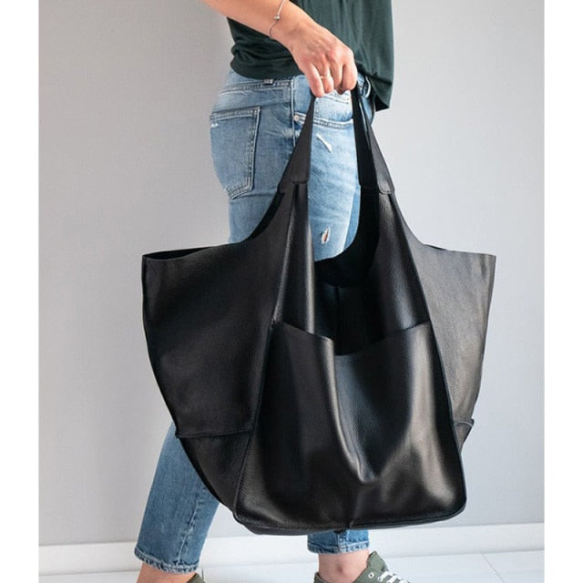 Oversized PU Leather Tote