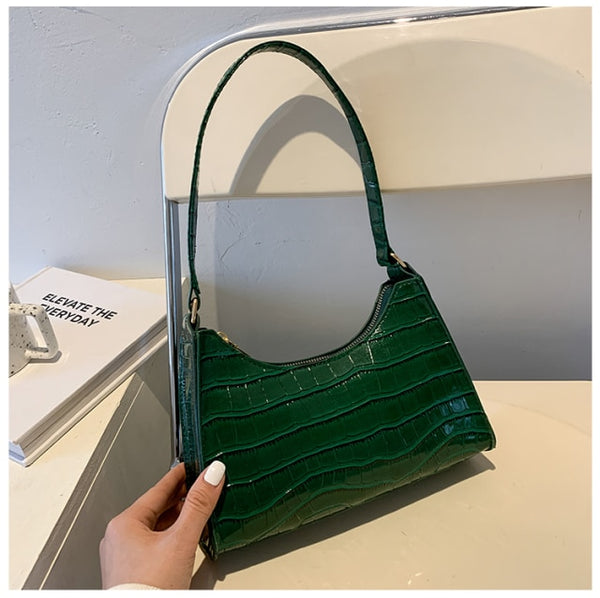 Fashion Crocodile Pattern Ladies Handbag Retro Shoulder Bag